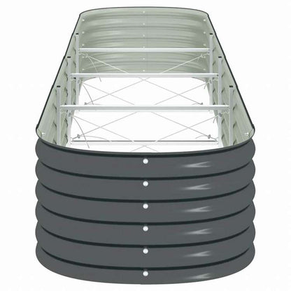 vidaXL レイズドガーデンプランター 400x80x44cm 亜鉛メッキ鋼製 グレーホーム&ガーデン 芝&ガーデン ガーデニング 鉢植え・プランター(代引不可)