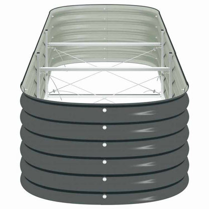 vidaXL レイズドガーデンベッドー 320x80x44cm 亜鉛メッキ鋼製 グレーホーム&ガーデン 芝&ガーデン ガーデニング 鉢植え・プランター(代引不可)