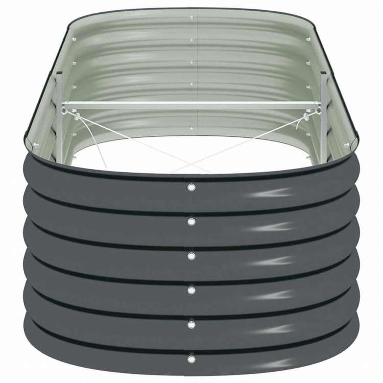 vidaXL レイズドガーデンプランター 240x80x44cm 亜鉛メッキ鋼製 グレーホーム&ガーデン 芝&ガーデン ガーデニング 鉢植え・プランター(代引不可)