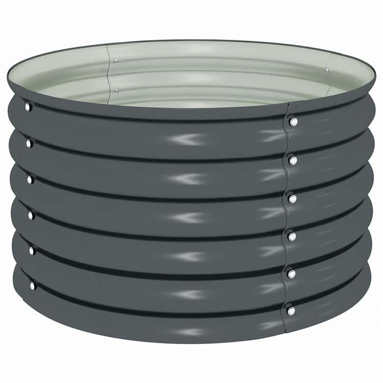 vidaXL ガーデンレイズドプランター 80x80x44cm 亜鉛メッキ鋼製 グレーホーム&ガーデン 芝&ガーデン ガーデニング 鉢植え・プランター(代引不可)