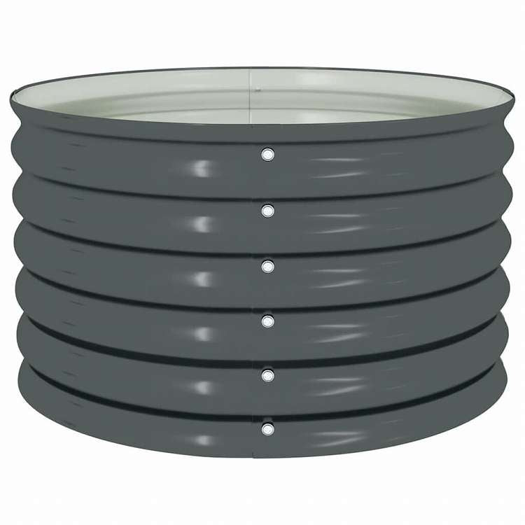 vidaXL ガーデンレイズドプランター 80x80x44cm 亜鉛メッキ鋼製 グレーホーム&ガーデン 芝&ガーデン ガーデニング 鉢植え・プランター(代引不可)