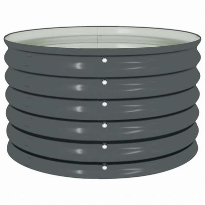 vidaXL ガーデンレイズドプランター 80x80x44cm 亜鉛メッキ鋼製 グレーホーム&ガーデン 芝&ガーデン ガーデニング 鉢植え・プランター(代引不可)