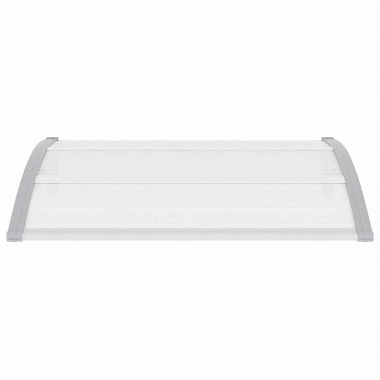 vidaXL ドアキャノピー グレー 120x100 cm PC (ポリカーボネート)製ホーム&ガーデン 芝&ガーデン アウトドアリビング 窓・ドア用日除け/オーニング(代引不可)