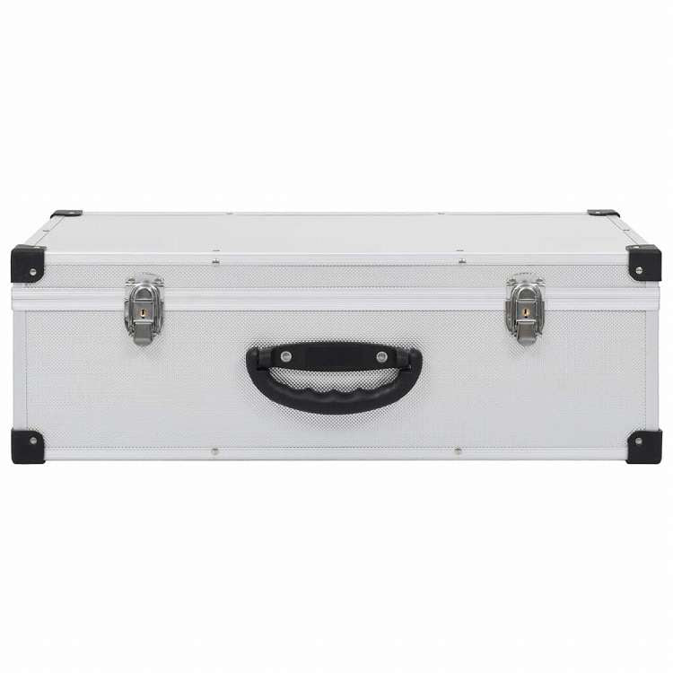 vidaXL CDケース 80枚 アルミ ABS シルバーオフィス用品 ファイル&整理 CD/DVD ケース・収納(代引不可)