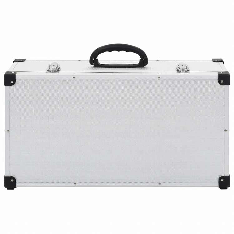 vidaXL CDケース 80枚 アルミ ABS シルバーオフィス用品 ファイル&整理 CD/DVD ケース・収納(代引不可)