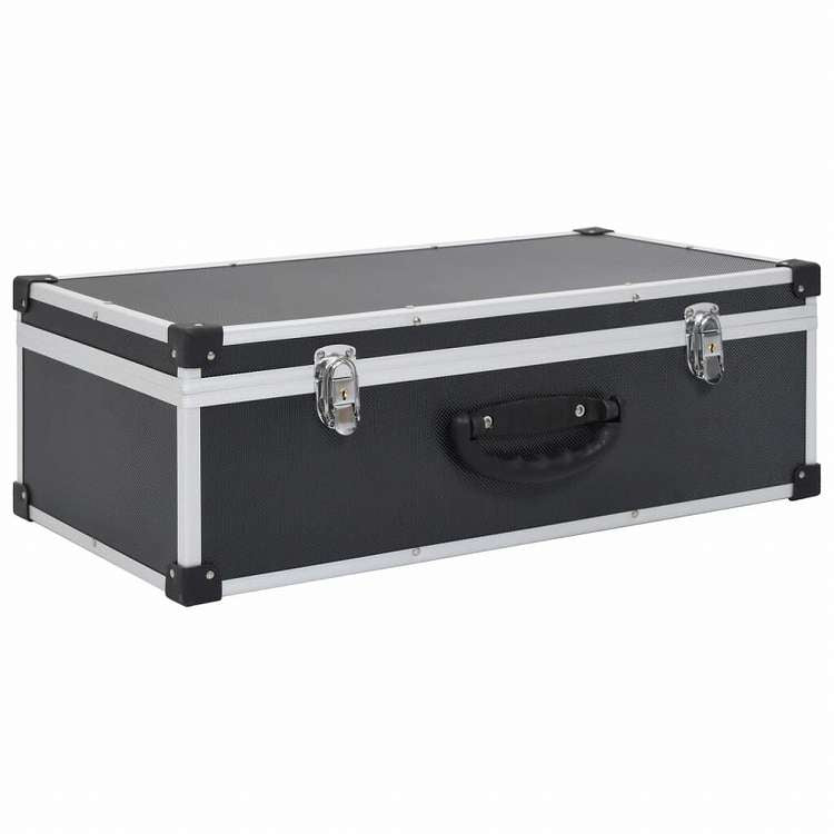 vidaXL CDケース 80枚 アルミ ABS ブラックオフィス用品 ファイル&整理 CD/DVD ケース・収納(代引不可)