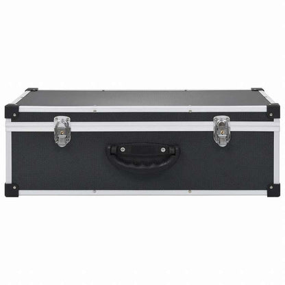 vidaXL CDケース 80枚 アルミ ABS ブラックオフィス用品 ファイル&整理 CD/DVD ケース・収納(代引不可)