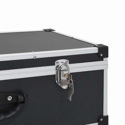 vidaXL CDケース 80枚 アルミ ABS ブラックオフィス用品 ファイル&整理 CD/DVD ケース・収納(代引不可)