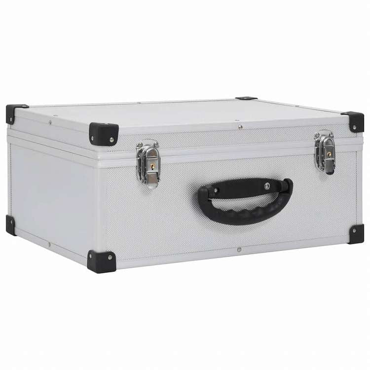 vidaXL CDケース 60枚 アルミ ABS シルバーオフィス用品 ファイル&整理 CD/DVD ケース・収納(代引不可)