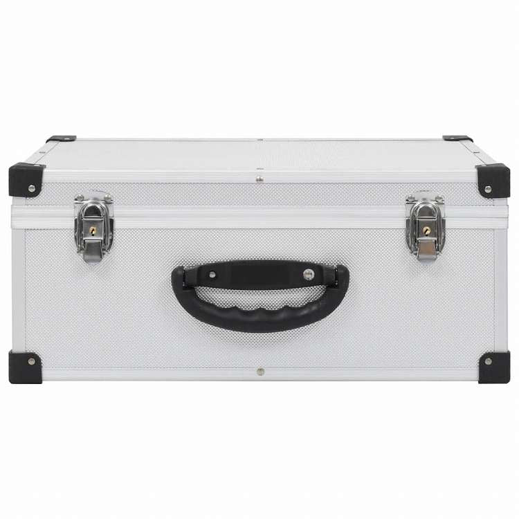 vidaXL CDケース 60枚 アルミ ABS シルバーオフィス用品 ファイル&整理 CD/DVD ケース・収納(代引不可)