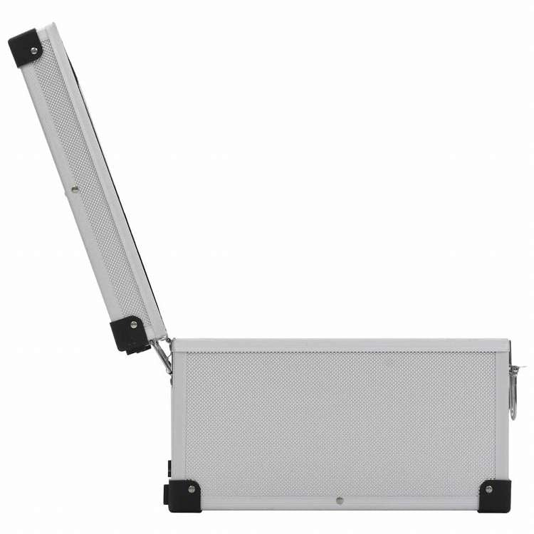 vidaXL CDケース 60枚 アルミ ABS シルバーオフィス用品 ファイル&整理 CD/DVD ケース・収納(代引不可)