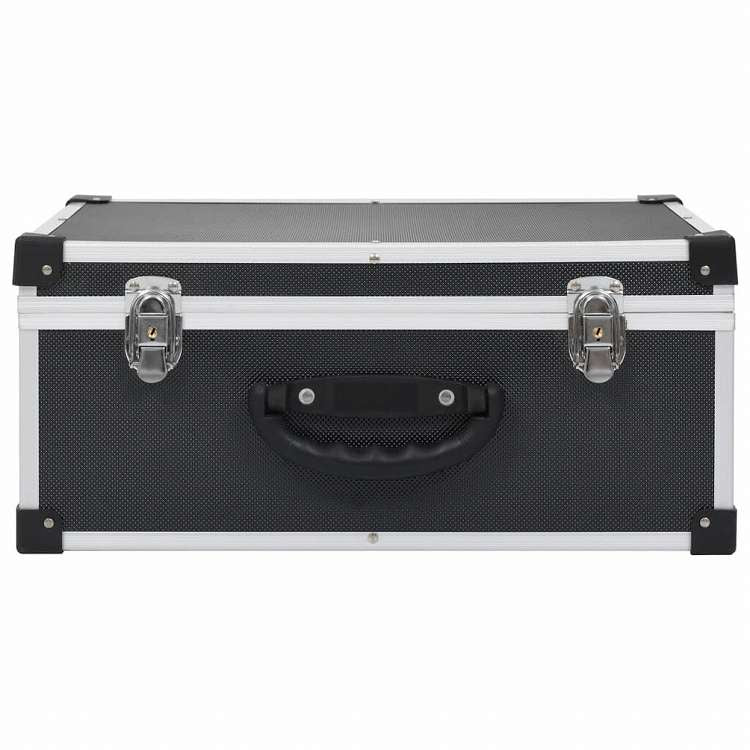 vidaXL CDケース 60枚 アルミ ABS ブラックオフィス用品 ファイル&整理 CD/DVD ケース・収納(代引不可)