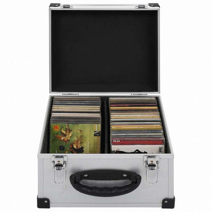 vidaXL CDケース 40枚 アルミ ABS シルバーオフィス用品 ファイル&整理 CD/DVD ケース・収納(代引不可)