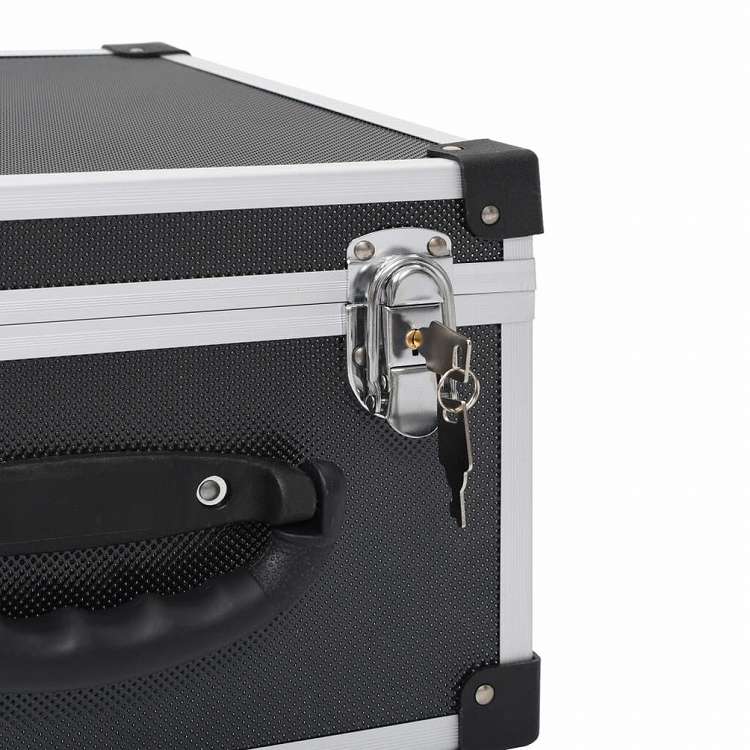 vidaXL CDケース 40枚 アルミ ABS ブラックオフィス用品 ファイル&整理 CD/DVD ケース・収納(代引不可)