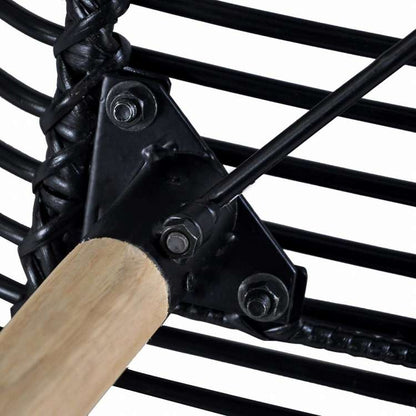 vidaXL ダイニングチェア 6点 天然籐 ブラック家具 チェア キッチン・ダイニングルームチェア(代引不可)