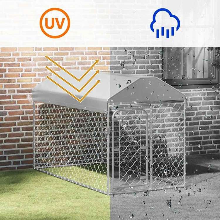 vidaXL 屋根付き 屋外用 犬小屋 200x100x125cm動物&ペット用品 ペット用品 犬用品 犬小屋・ドッグラン(代引不可)