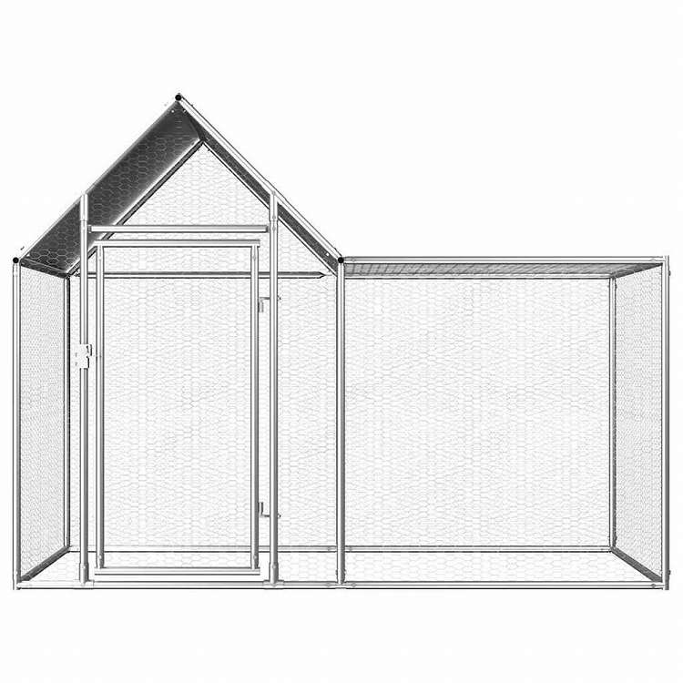 vidaXL 鶏小屋 2x1x1.5 m 亜鉛メッキ鋼製動物&ペット用品 ペット用品 小動物用品 小動物 飼育・ケージ(代引不可)