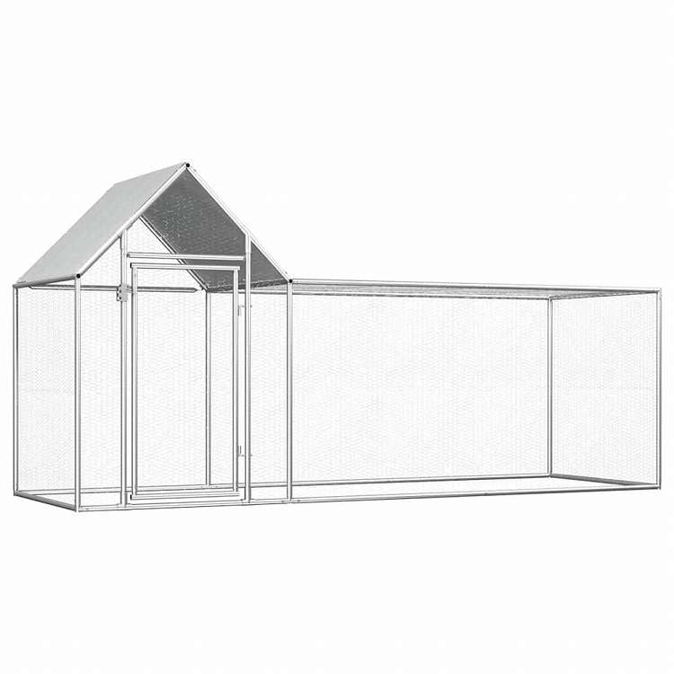 vidaXL 鶏小屋 3x1x1.5 m 亜鉛メッキ鋼製動物&ペット用品 ペット用品 小動物用品 小動物 飼育・ケージ(代引不可)