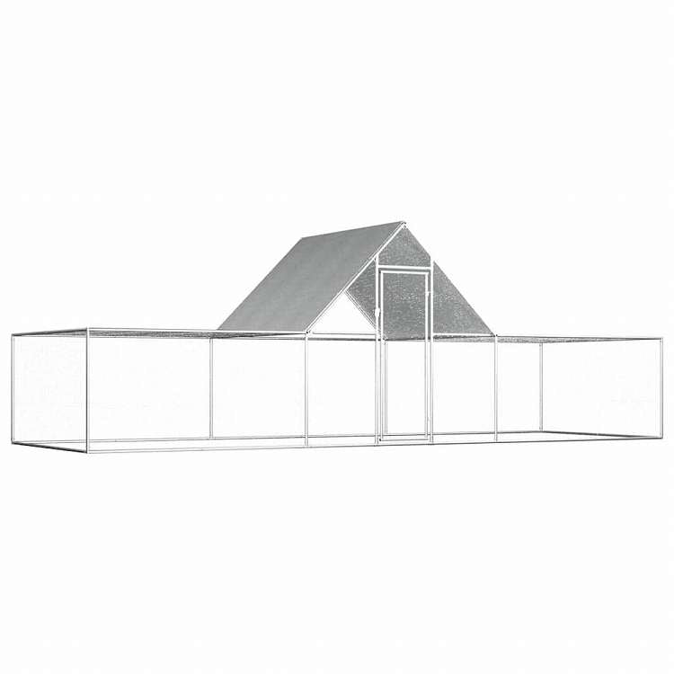vidaXL 鶏小屋 6x2x2m 亜鉛メッキ鋼製動物&ペット用品 ペット用品 小動物用品 小動物 飼育・ケージ(代引不可)