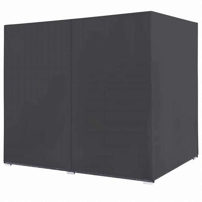 vidaXL 屋外ラウンジベッド カーテン付き ポリラタン製 グレー家具 アウトドア家具 屋外ベッド(代引不可)