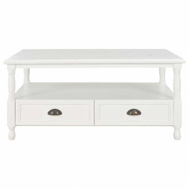 vidaXL コーヒーテーブル 110x55x45cm ホワイト 木製家具 テーブル アクセントテーブル コーヒーテーブル(代引不可)