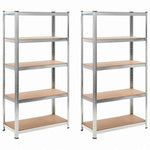 vidaXL 収納棚 2個セット 90x40x180cm MDF製ビジネス&工業用 工業用収納 業務用収納棚(代引不可)