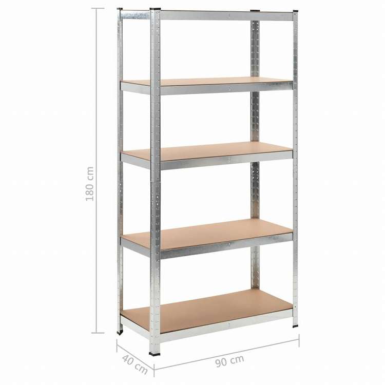 vidaXL 収納棚 2個セット 90x40x180cm MDF製ビジネス&工業用 工業用収納 業務用収納棚(代引不可)