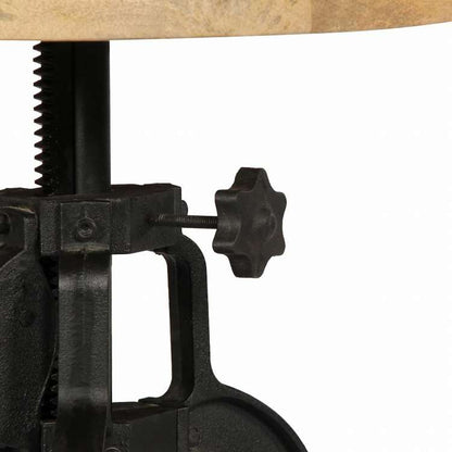 vidaXL サイドテーブル 45x(45-62)cm マンゴー無垢材&鋳鉄家具 テーブル アクセントテーブル エンドテーブル(代引不可)