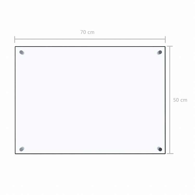 vidaXL キッチン用 汚れ防止板 透明 70x50cm 強化ガラス製ホーム&ガーデン キッチン&ダイニング キッチンツール&調理器具(代引不可)