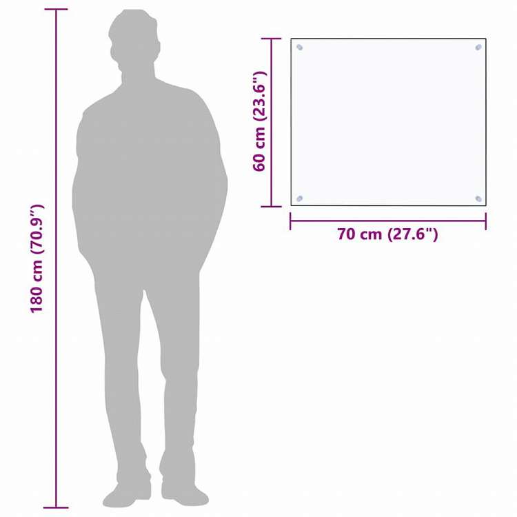 vidaXL キッチン用 汚れ防止板 透明 70x60cm 強化ガラス製ホーム&ガーデン キッチン&ダイニング キッチンツール&調理器具(代引不可)