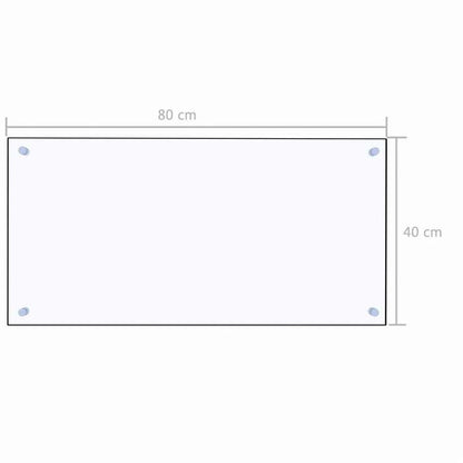 vidaXL キッチン用 汚れ防止板 透明 80x40cm 強化ガラス製ホーム&ガーデン キッチン&ダイニング キッチンツール&調理器具(代引不可)