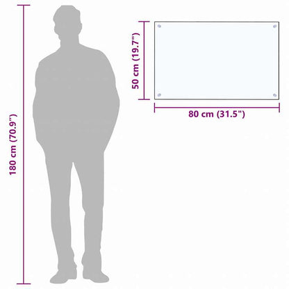 vidaXL キッチン用 汚れ防止板 透明 80x50cm 強化ガラス製ホーム&ガーデン キッチン&ダイニング キッチンツール&調理器具(代引不可)