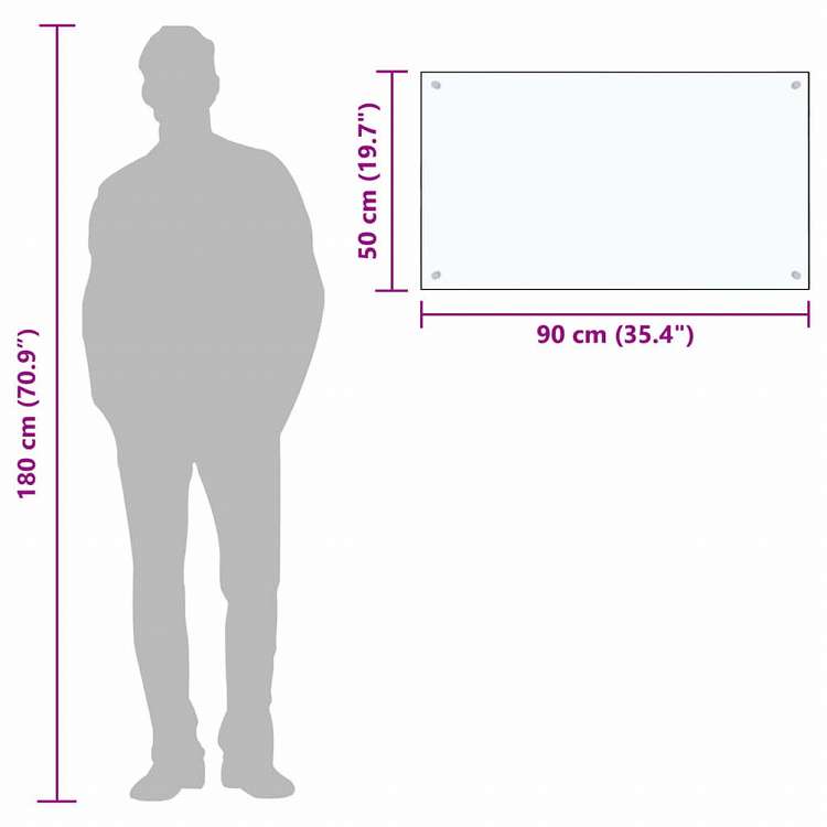 vidaXL キッチン用 汚れ防止板 透明 90x50cm 強化ガラス製ホーム&ガーデン キッチン&ダイニング キッチンツール&調理器具(代引不可)