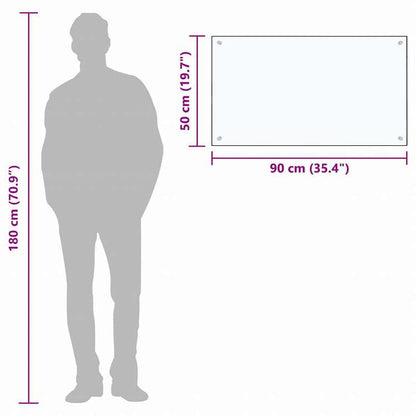 vidaXL キッチン用 汚れ防止板 透明 90x50cm 強化ガラス製ホーム&ガーデン キッチン&ダイニング キッチンツール&調理器具(代引不可)