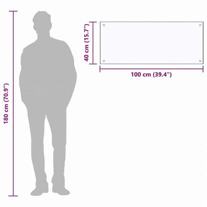 vidaXL キッチン用 汚れ防止板 透明 100x40 cm 強化ガラス製ホーム&ガーデン キッチン&ダイニング キッチンツール&調理器具(代引不可)
