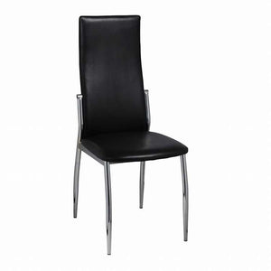 vidaXL ダイニングチェア 4点 合成皮革 ブラック家具 チェア キッチン・ダイニングルームチェア(代引不可)