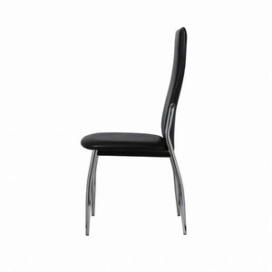vidaXL ダイニングチェア 4点 合成皮革 ブラック家具 チェア キッチン・ダイニングルームチェア(代引不可)