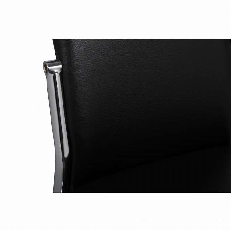 vidaXL ダイニングチェア 4点 合成皮革 ブラック家具 チェア キッチン・ダイニングルームチェア(代引不可)