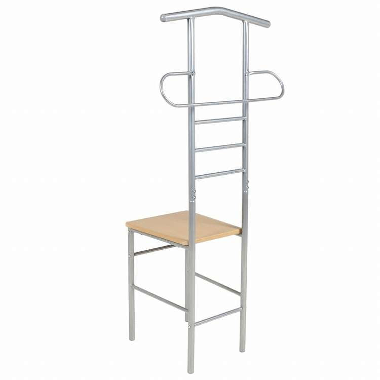 vidaXL ジェントルマンバレットチェア 2点 金属製ホーム&ガーデン 家事用品 収納&オーガナイザー 衣類・ワードローブ収納 バレットスタンド(代引不可)