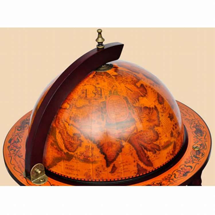 vidaXL 地球儀型バー ワインスタンド ユーカリ材家具 キャビネット&収納 ワイン・スピリッツキャビネット(代引不可)