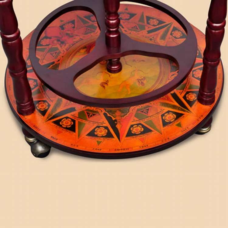 vidaXL 地球儀型バー ワインスタンド ユーカリ材家具 キャビネット&収納 ワイン・スピリッツキャビネット(代引不可)