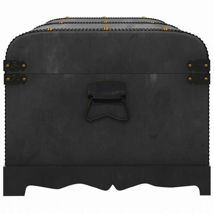 vidaXL トレジャーチェスト ラージ ブラック 木製家具 キャビネット&収納 収納チェスト(代引不可)
