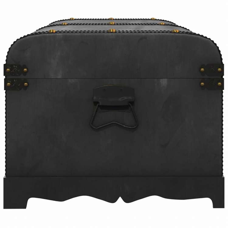 vidaXL トレジャーチェスト ラージ ブラック 木製家具 キャビネット&収納 収納チェスト(代引不可)
