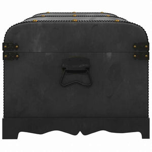 vidaXL トレジャーチェスト ラージ ブラック 木製家具 キャビネット&収納 収納チェスト(代引不可)