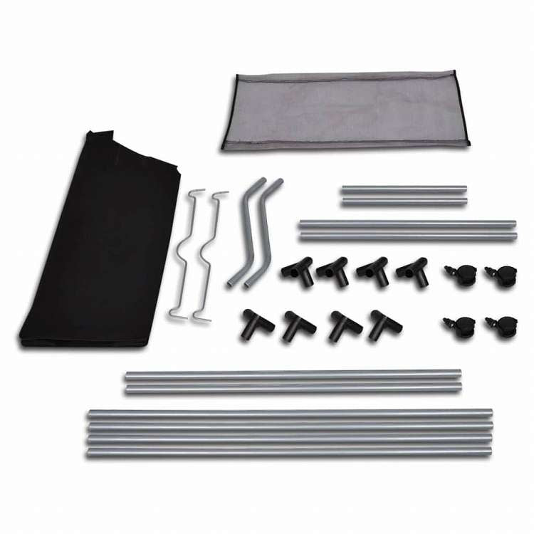 vidaXL マルチ 洗濯物収納 4箱 ブラックグレーホーム&ガーデン 家事用品 ランドリー用品 洗濯かご(代引不可)