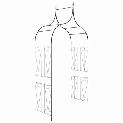 vidaXL ガーデンアーチ スパイクデザイン ダークグリーン つる性植物用ホーム&ガーデン 芝&ガーデン アウトドアリビング アウトドアストラクチャー ガーデンアーチ・トレリス・アーバー・ぺルゴラ(代引不可)