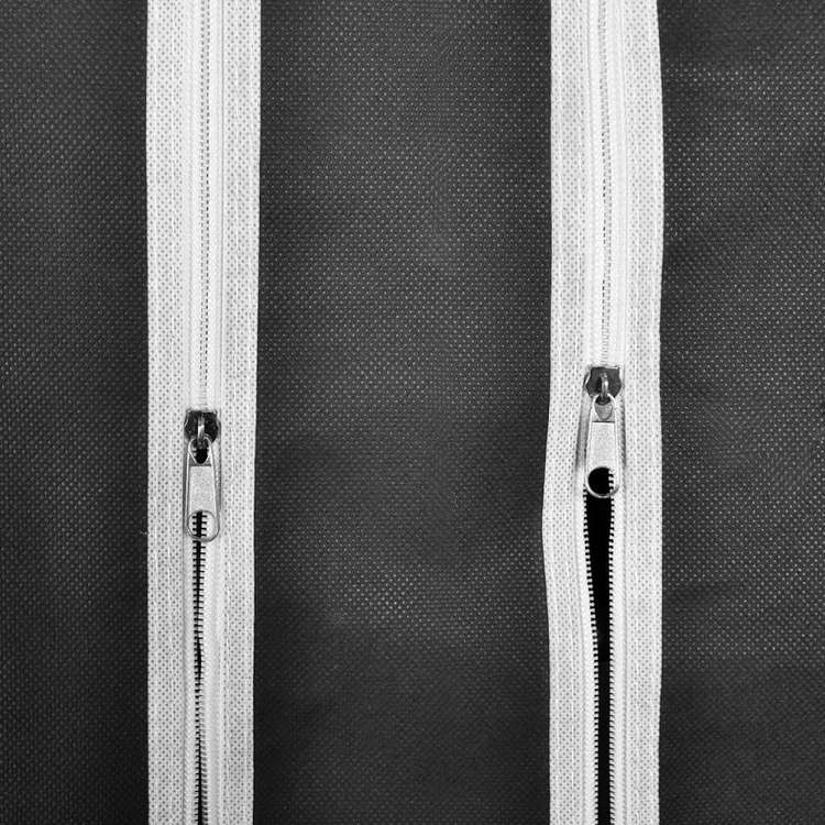 vidaXL ワードローブ 布製 コンパートメント&吊り下げ棒付き 45x150x176cm ブラック家具 キャビネット&収納 戸棚・ワードローブ(代引不可)