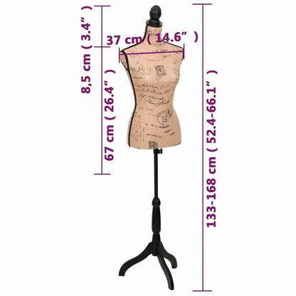vidaXL レディースバストディスプレイ バスト ブラウン ブラックジュート 女性ドレスメーカー ダミー マネキンディスプレイホーム&ガーデン 家事用品 収納&オーガナイザー 衣類(代引不可)