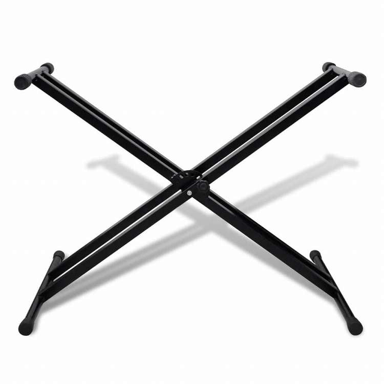 vidaXL キーボードスタンド 調節可能 ダブルブレース Xフレームアート&エンターテイメント 趣味&クリエイティブアーツ 楽器&オーケストラアクセアリ 音楽用スタンド(代引不可)