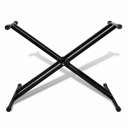 vidaXL キーボードスタンド 調節可能 ダブルブレース Xフレームアート&エンターテイメント 趣味&クリエイティブアーツ 楽器&オーケストラアクセアリ 音楽用スタンド(代引不可)